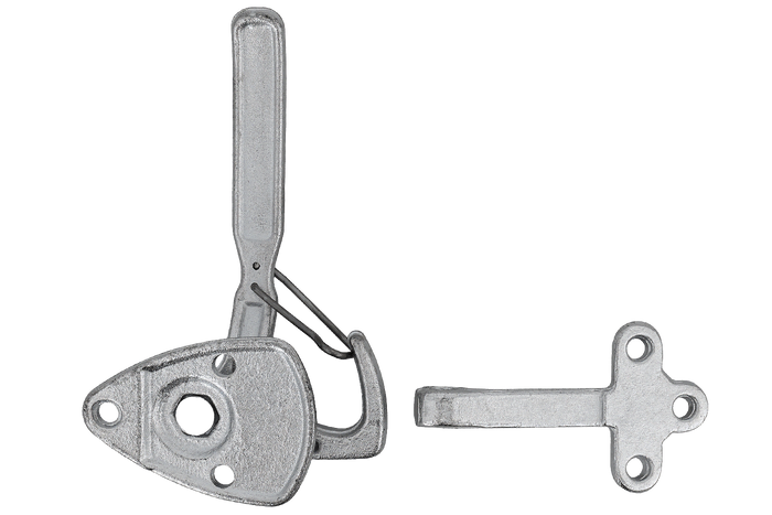 Enganche lateral derecho con fijación WINTERHOFF WV 20-R + WVG 20-A, cierre lateral completo del remolque