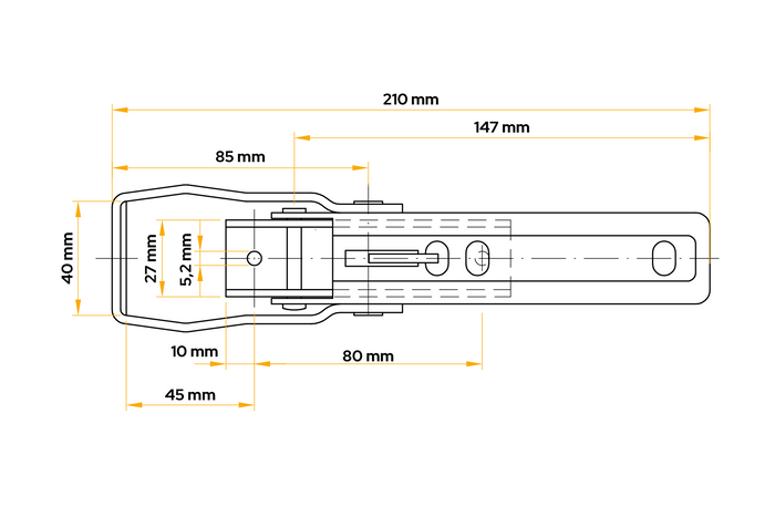 Gancho lateral para remolque WINTERHOFF BV 20-1