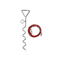 Poste de fijación de correa ProPlus 361857 con cable de acero de 4,5 m