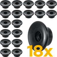 Rodillos laterales para remolque TULPLAST para fijar cubiertas, redes y lonas, juego de 18