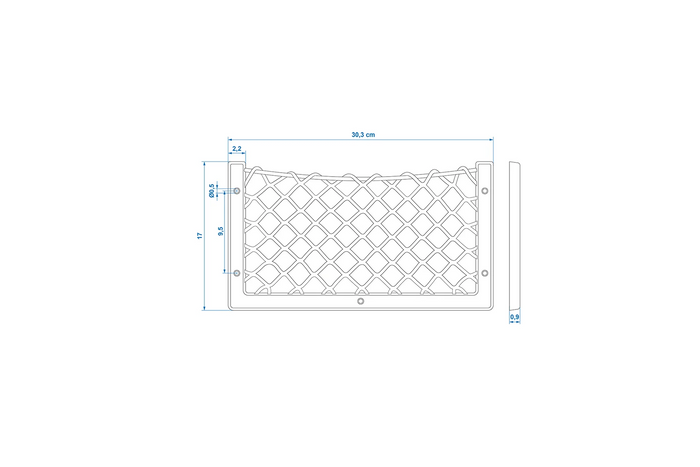 ProPlus 230072 Red de almacenamiento para equipaje, bolsillo de 302 x 169 mm