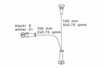 Adaptador de bayoneta ASPOCK de 5 pines con ramal para luz antiniebla y luz de marcha atrás de 0,1 m