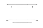 Soporte plano para lona para remolque ProPlus 340918V01 ajustable de 152 a 220 cm.