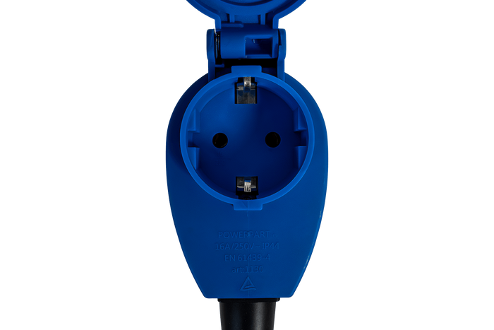 Enchufe CEE angular MANTES 2P+E con toma adicional de 16A 230V