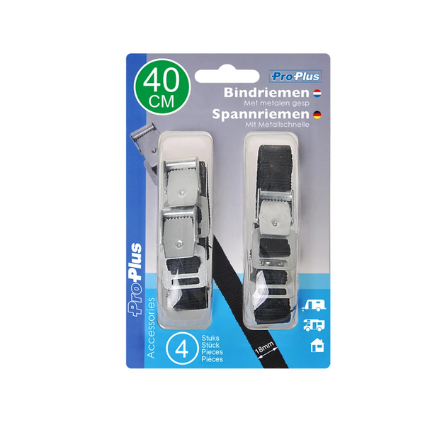 Juego de cuatro correas de montaje para bicicleta ProPlus 321285, longitud 40 cm