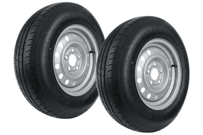 Juego de dos ruedas reforzadas para remolque LINGLONG TIRE 185/80 R14C 104/102N UNITRAILER RIM 5.5Jx14"H2 5x112 ET:30