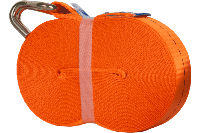 Cinta transportadora UNITRAILER de 10 m/25 mm/1 t de color naranja con tensor