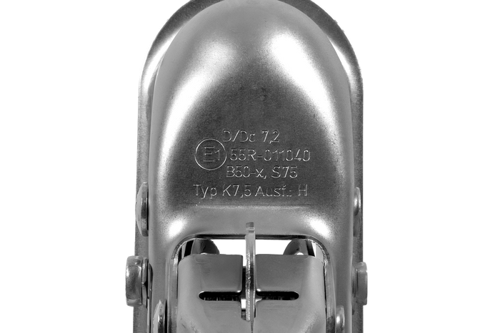 Enganche de bola KNOTT K7.5-H+KZE7.5 para remolque de 750 kg con barra de tiro tipo V.