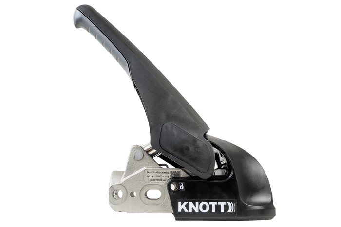 Enganche de bola KNOTT KS30 con estabilizador para remolque de 3000kg con lanza tubular de 50mm