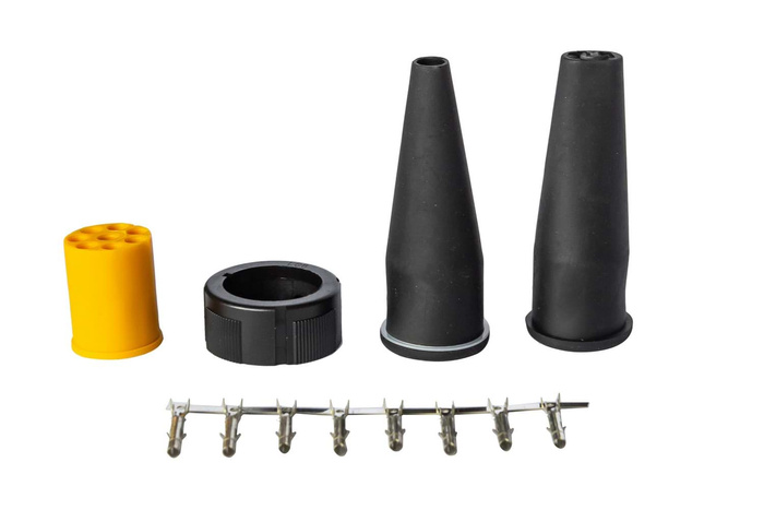 Juego: 2 conectores ASPÖCK de bayoneta de 8 pines para luces traseras 12V