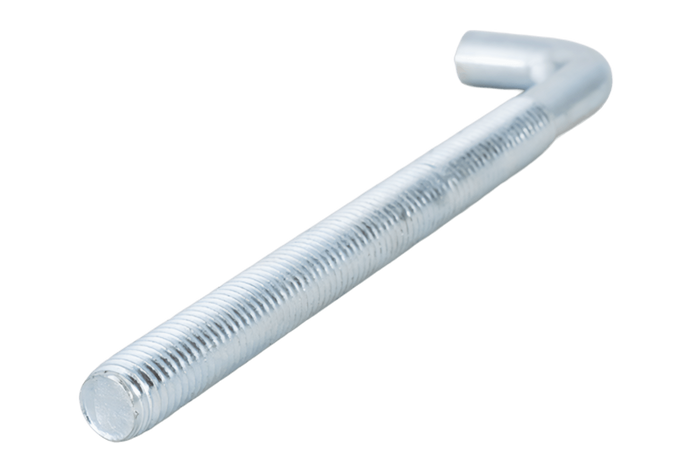 Gancho de construcción DROMET HP M8x120 con extremo en ángulo (recto)