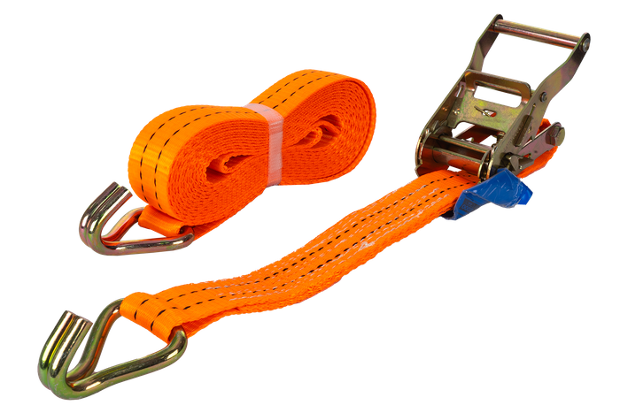 Cinta transportadora UNITRAILER de 5 m/35 mm/2 t de color naranja con tensor