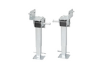 Juego de dos soportes extensibles con manivela y montaje ProPlus 361500 para remolque de plataforma plana de 1000 kg (290-460 mm)