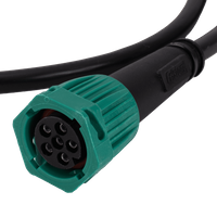 Conector derecho bayoneta 6 PINes FRISTOM para remolque grua verde con cable de 1 m