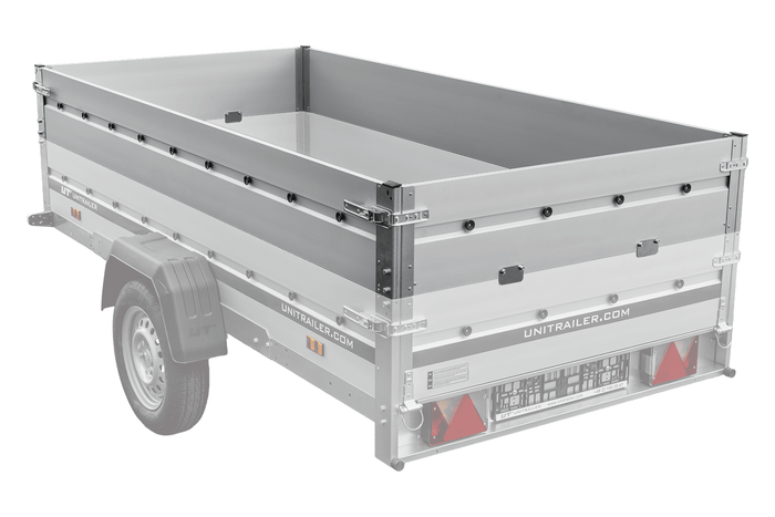 Laterales de aluminio BIS para los remolques UNITRAILER GARDEN 264 KIPP ALU y 264/2 KIPP ALU.