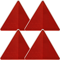 Triangulos de advertencia rojos DOBPLAST 148mm set 4x reflectores