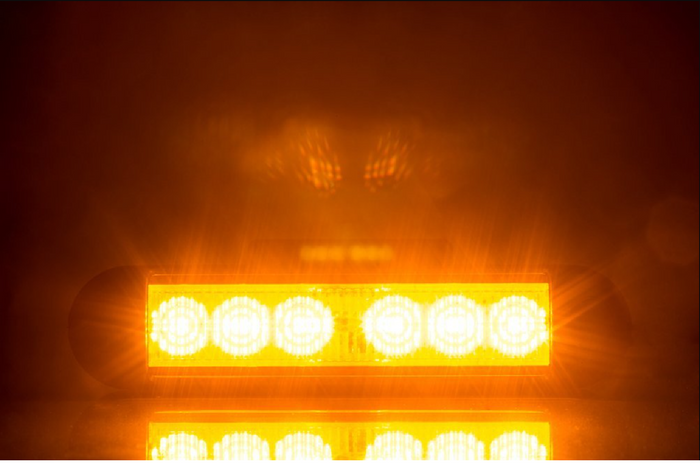 Lámpara de advertencia LED HORPOL LDO 2780, luz intermitente naranja.