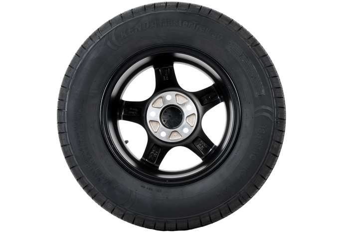 Rueda de remolque reforzada KENDA TIRE 185/80 R14C 104/102N LLANTA DE ALUMINIO STARCO negro 5.5Jx14"H2 5x112 ET:30