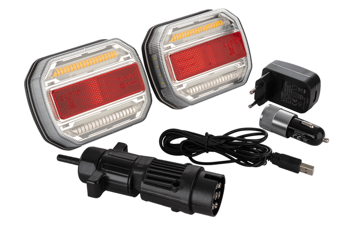 TT TECHNOLOGY TT.12018B-CAN Luces traseras LED 4 funciones izquierda+derecha, inalámbricas, magnéticas