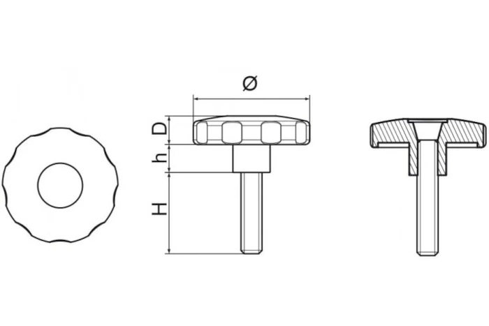 Pomo C-60 M 10X48 para rampas