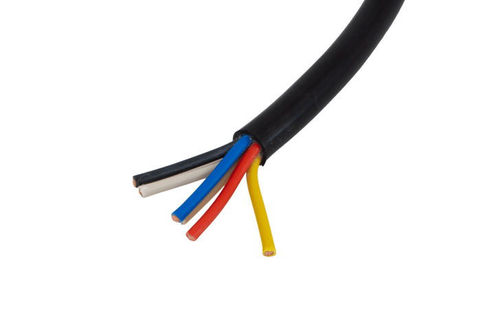 Cable eléctrico de cinco conductores HYBSZ YLY-S 5X1.50 - 1 m