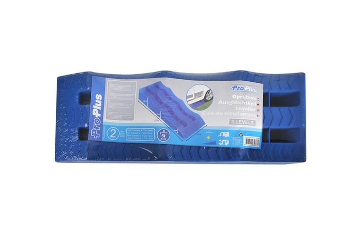 Juego de dos cuñas de nivelación para rampas ProPlus 361560 de 3 etapas y 5 toneladas.