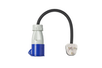 Adaptador con enchufe CEE y toma de corriente británica UK ProPlus 373522DE, cable de 40 cm, 16 A, 230 V 