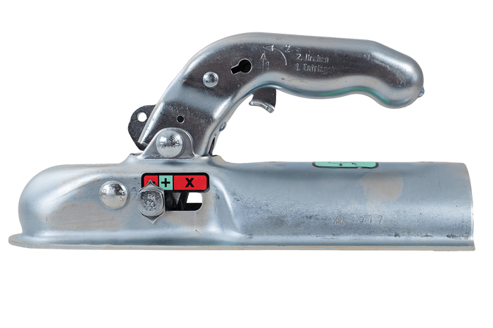 Enganche de bola KNOTT K7.5-E para remolque de 750 kg con barra de tiro tubular de 70 mm