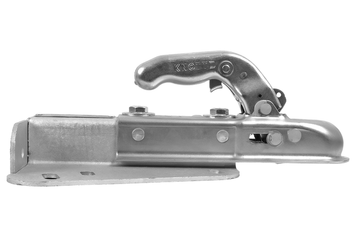 Enganche de bola KNOTT K7.5-H+KZE7.5 para remolque de 750 kg con barra de tiro tipo V.