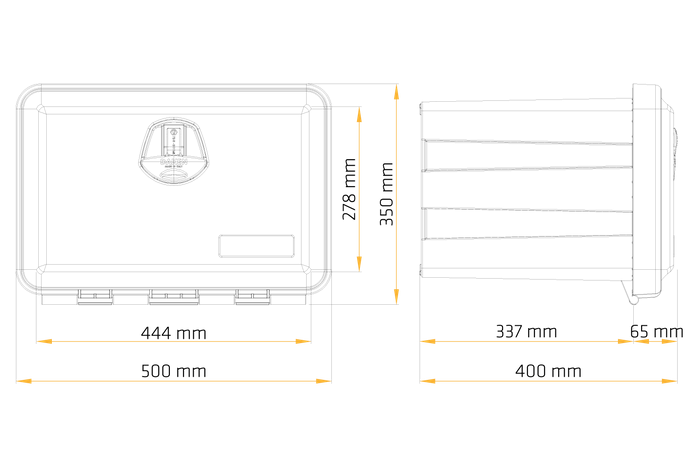 DAKEN 81102 JUST caja de herramientas 500x350x400mm 40l
