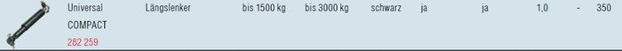 Amortiguador de suspensión AL-KO Octagon 1500 -3000 kg negro