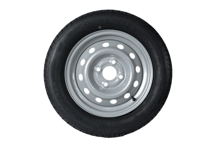 Rueda de repuesto para remolque con soporte NEUMÁTICO LINGLONG 155/70 R13 75N LLANTA UNITRAILER 4Jx13"H2 4x100 ET:30