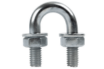 Abrazadera galvanizada tipo B con tuercas y arandelas M6 x 11 (1/8")