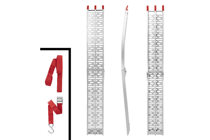 Rampa plegable ProPlus 390096 para remolque de 220 cm y 340 kg.