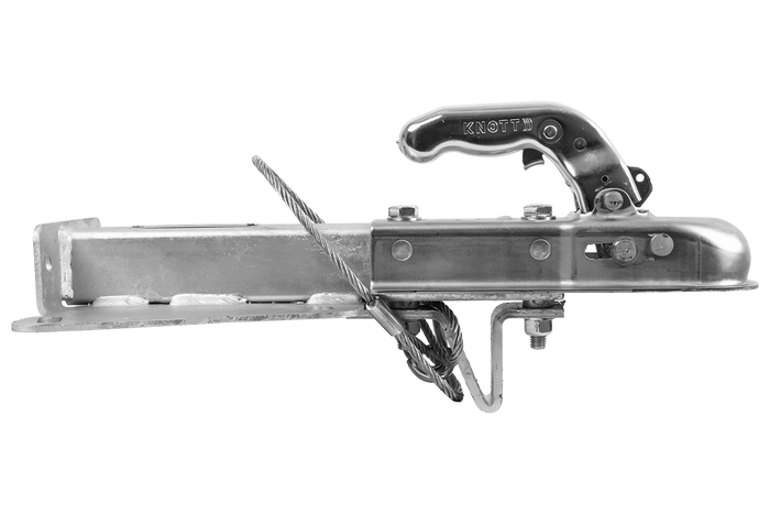 Enganche de bola KNOTT K7.5-H+KZE7.5 con soporte y cable para remolque de 750 kg con barra de tiro tipo V.