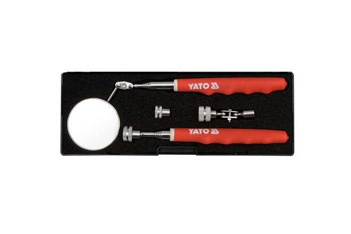 Kit de inspección YATO YT-0662, espejo, pinza, 3 puntas reemplazables