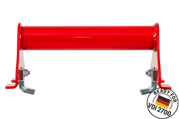Bloqueo de rueda para grúa PRAMAR Radstopper VDI 2700 rojo - ajustable, universal