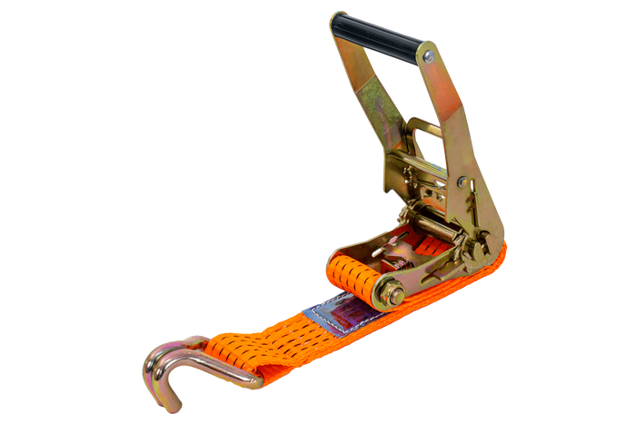 Cinta transportadora UNITRAILER de 6 m/50 mm/5 t de color naranja con tensor