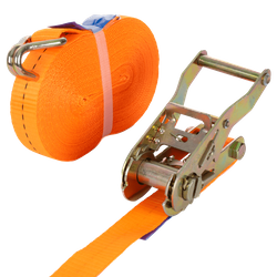 Correa de amarre UNITRAILER de 12 m/25 mm/1 t de color naranja con tensor