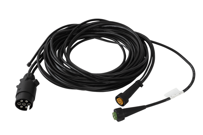 ASPÖCK Instalación eléctrica arnés de remolque 5 m 7 PIN conector bayonetas 2x 5 PIN