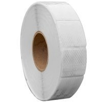 Cinta adhesiva reflectante contorno blanca en segmentos - 1 m