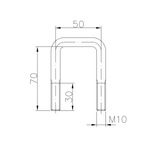 Tapón cuadrado WINTERHOFF ZBF 30-PO tipo C M10 70/50
