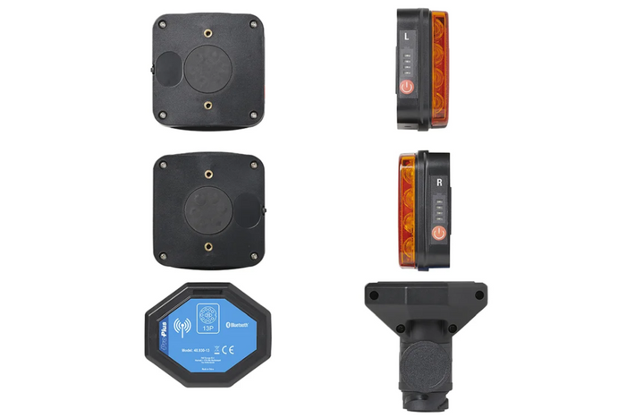 Luces traseras LED ProPlus de 13 pines, 4 funciones (izquierda + derecha), magnéticas, Bluetooth.