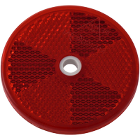 Reflector rojo fi 60 mm con agujero