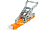 Cinta transportadora UNITRAILER de 4 m/25 mm/1 t de color naranja con tensor