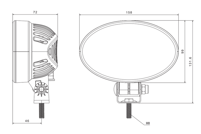 Reflector de lámpara de trabajo LED FRISTOM FT-367 15xLED 6100lm