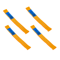Juego de cuatro arneses de transporte para remolque UNITRAILER de 0,4 m/50 mm/4 t, color naranja.