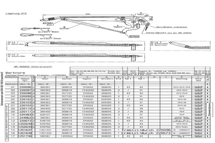 Palanca de freno de mano AL-KO para dispositivos de inercia 161S 251S