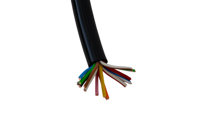 Cable eléctrico HYBSZ QLY-S de quince conductores (12x0,75+3x1) - 1 m