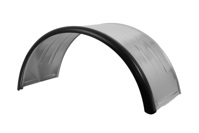 Guardabarros doble para remolque de 15-16" DOMAR DK7115, paso de rueda de 880/400 mm, metálico con borde de goma.